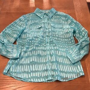 TanJay Light Blue Patterned Top
